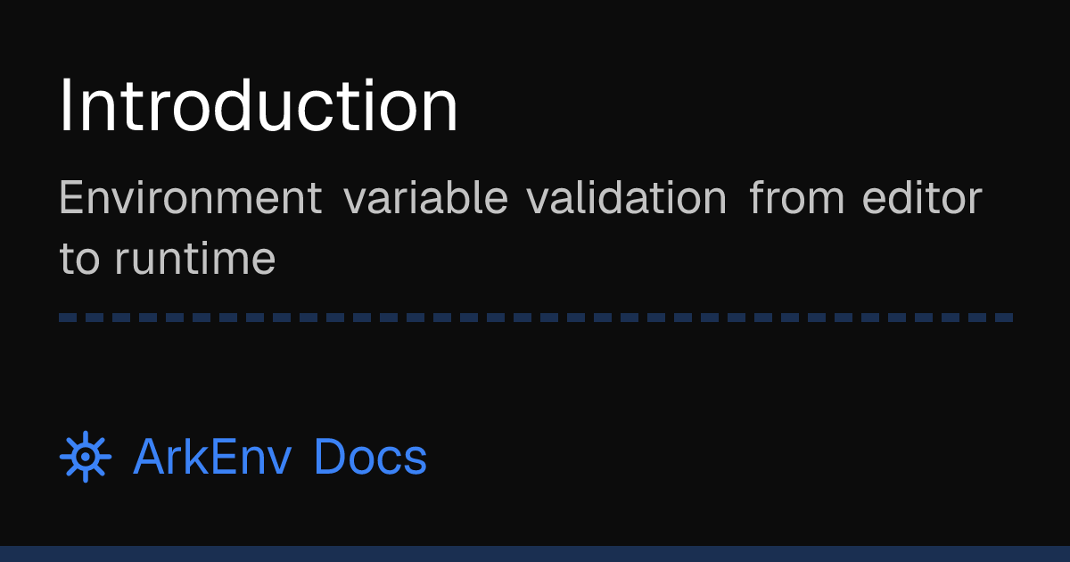 Introduction · ArkEnv